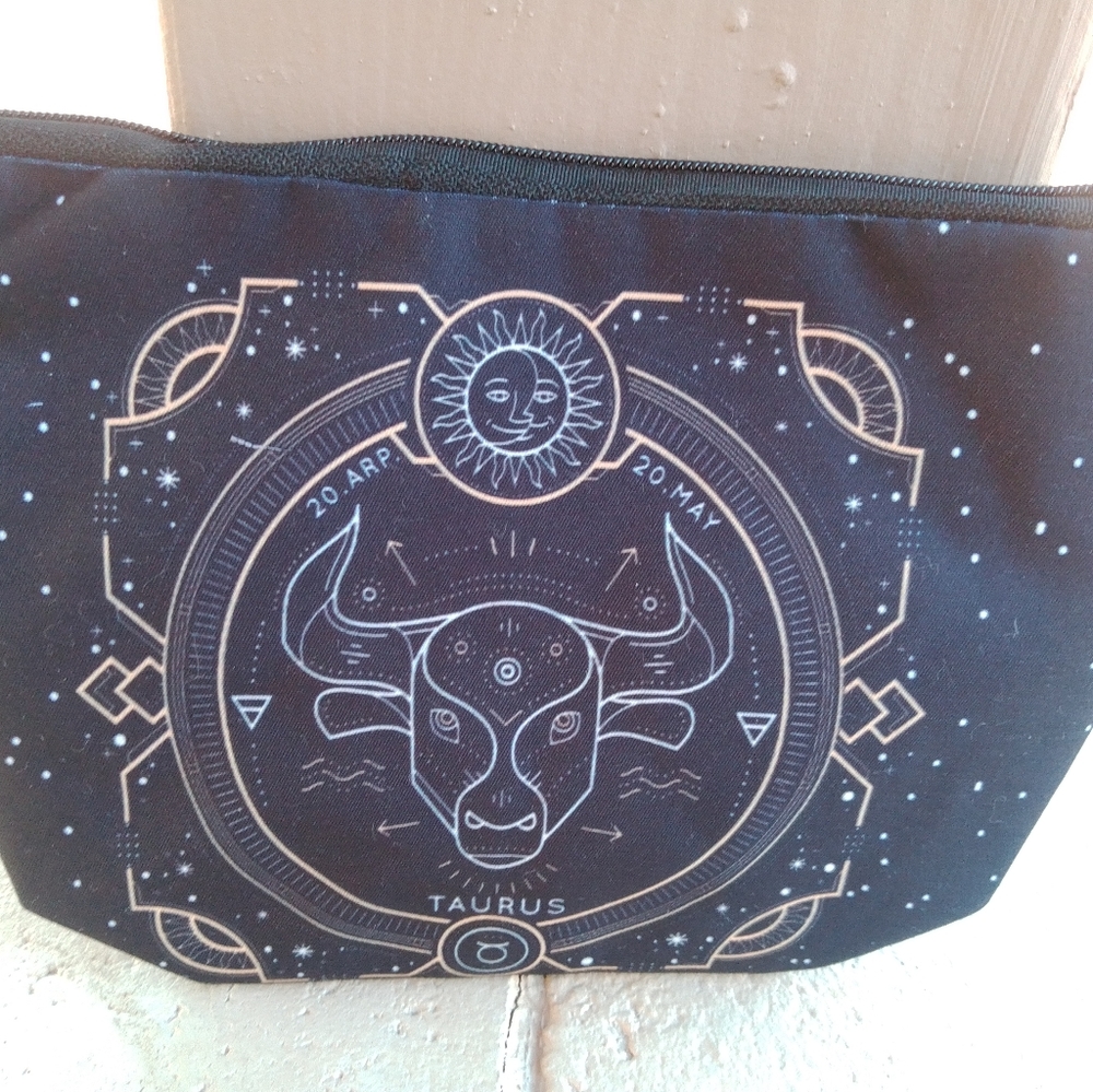 Taurus zodiac make-up bag